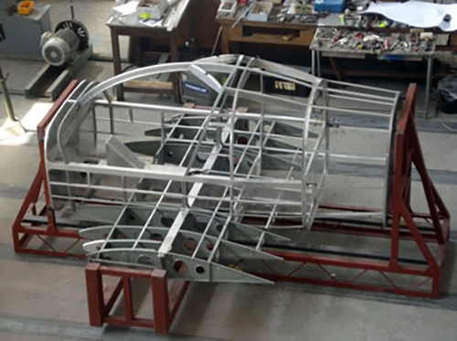 Wing ribs and stringers.